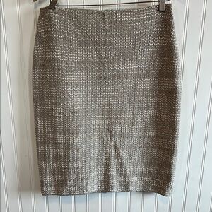 ST. John skirt women size 8 pencil tan tweed look